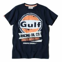 GULF｜レーシング オイル ｜ツTシャツ｜ネイビー