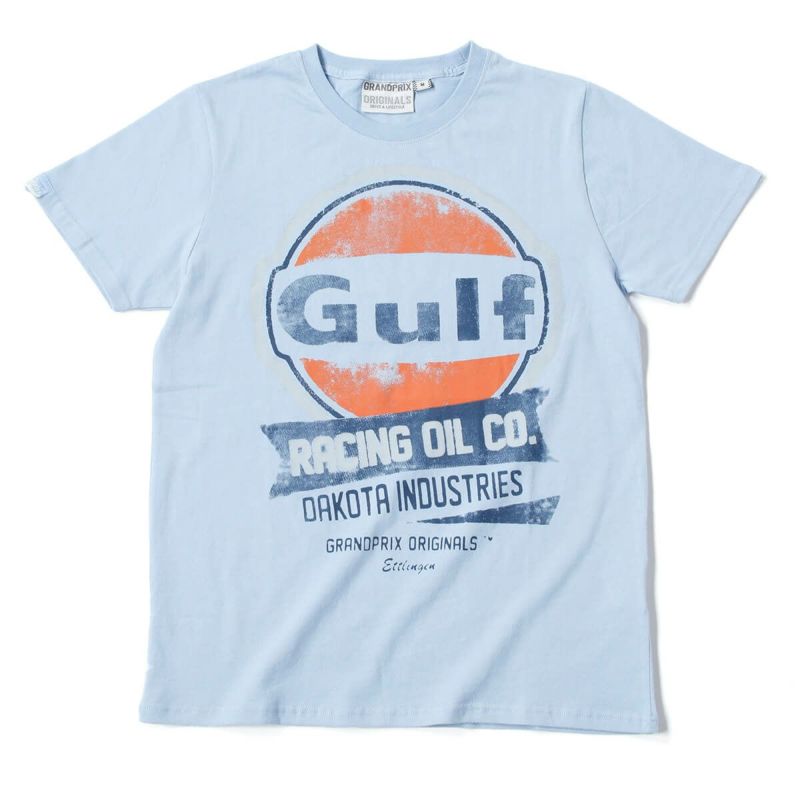 GULF｜レーシング オイル ｜Tシャツ｜ガルフブルー
