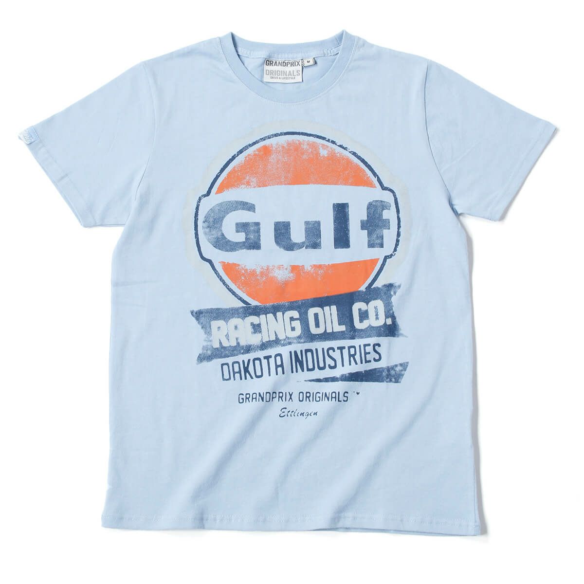 GULF｜レーシング オイル ｜Tシャツ｜ガルフブルー