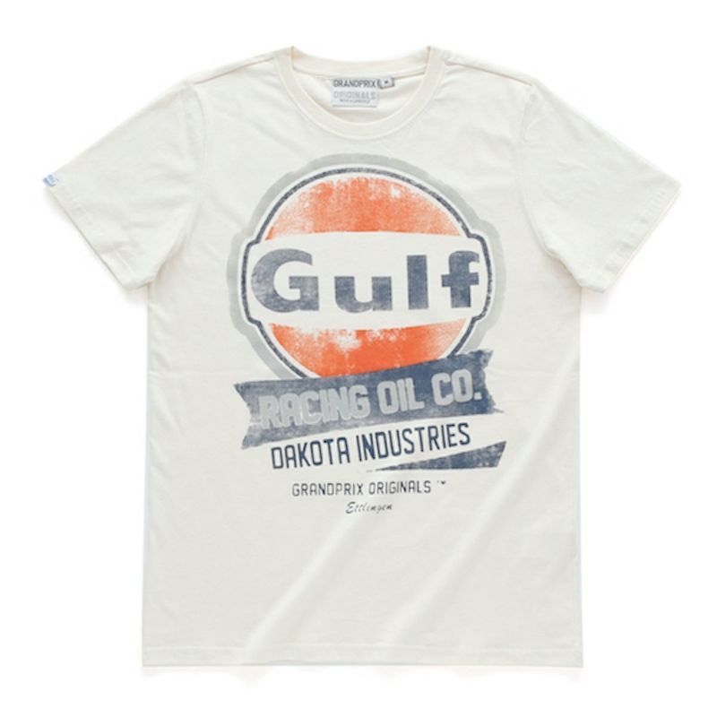 GULF｜レーシング オイル ｜Tシャツ｜クリーム