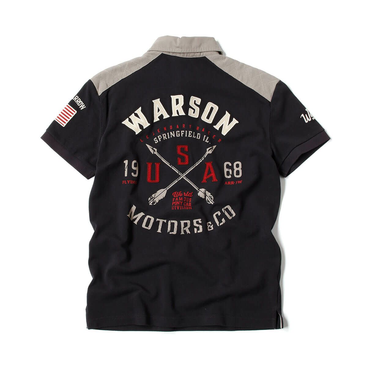 Warson Motors｜フライング アロー ポロ｜ポロシャツ｜カーボン