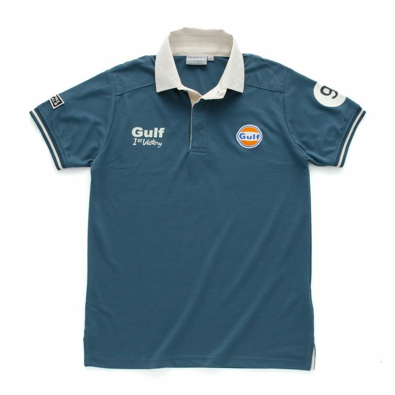 GULF｜ガルフ ヴィンテージ ポロ｜ポロシャツ｜ペトロブルー