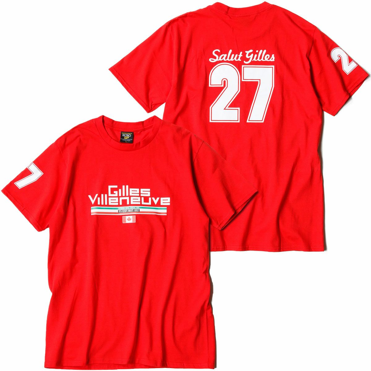 RETRO FORMULA 1｜Gilles Villeneuve T-shirt｜Tシャツ