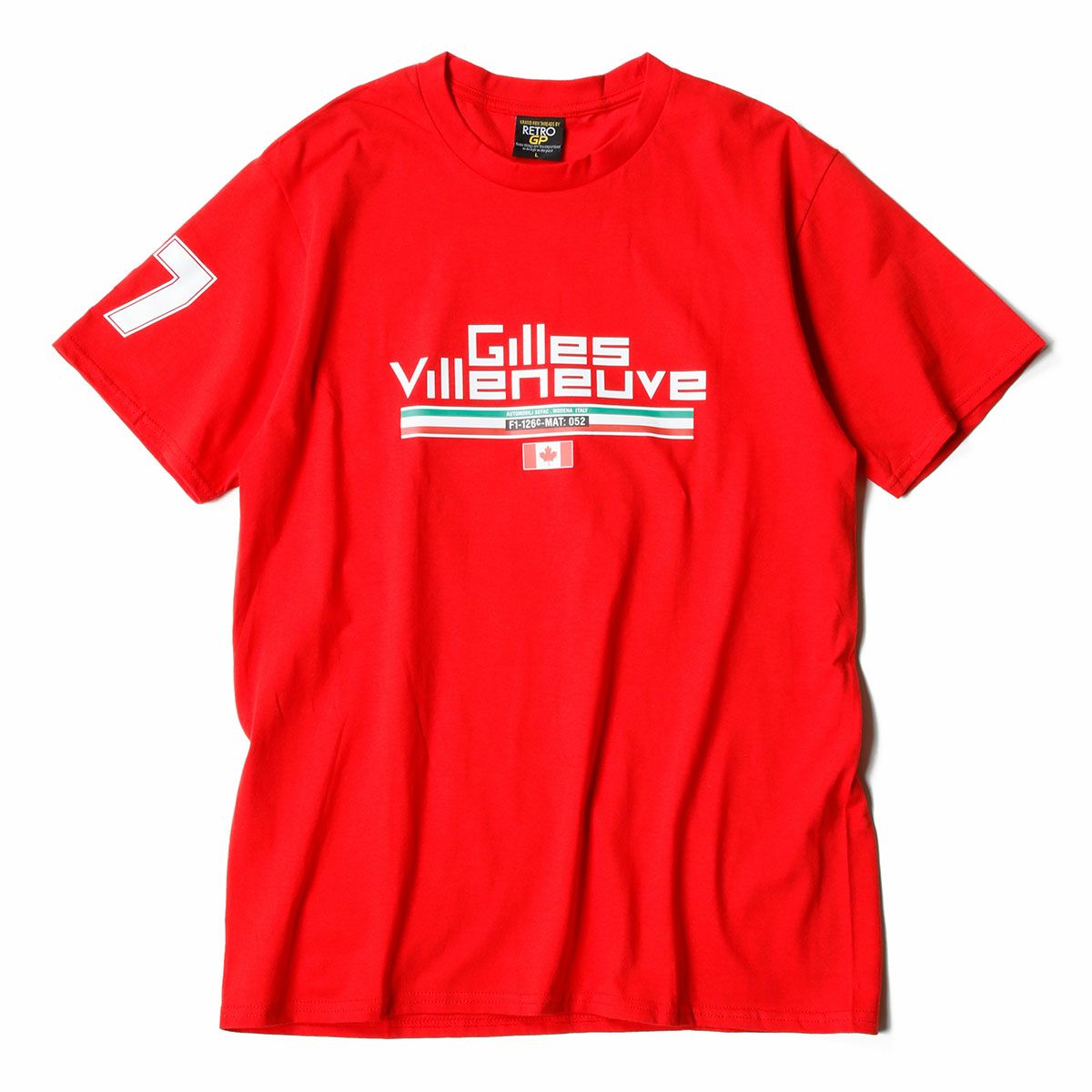 RETRO FORMULA 1｜Gilles Villeneuve T-shirt｜Tシャツ｜レッド