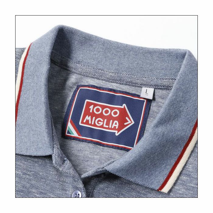 Mille Miglia｜パネマ ポロ｜ポロシャツ｜グレー×ブルー