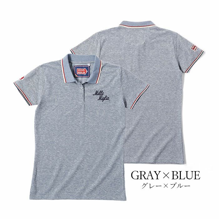 Mille Miglia｜パネマ ポロ｜ポロシャツ｜グレー×ブルー
