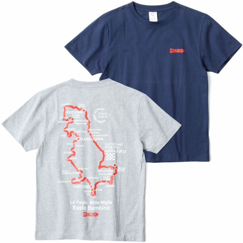 Mille Miglia｜ルート マップ 2017 Tシャツ｜