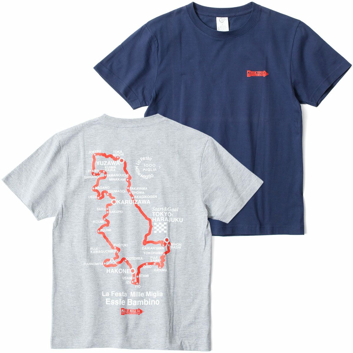 Mille Miglia｜ルート マップ 2017 Tシャツ｜