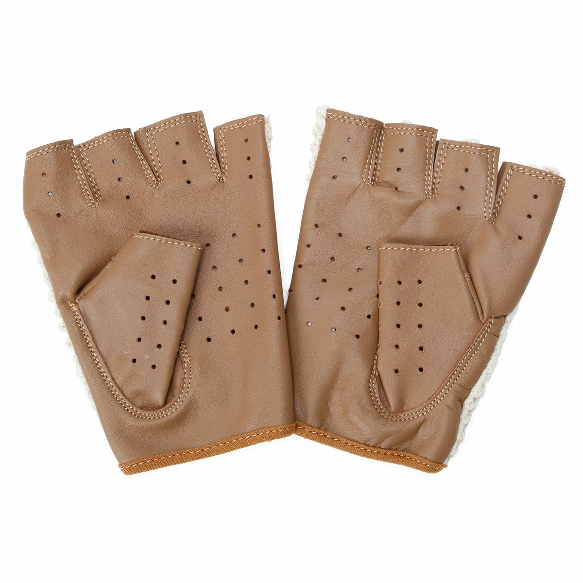 OMP Racing｜タツィオ グローブ｜ハーフ｜ブラウン×アイボリー