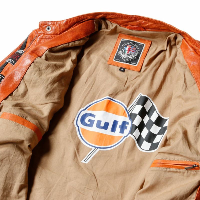 GULF ガルフ レーシング レザージャケット モトーリモーダ - ライダースジャケット