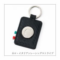 CARACALLA 1947｜カルボニオ・キーリング｜キーホルダー｜ネロ・ストライプ