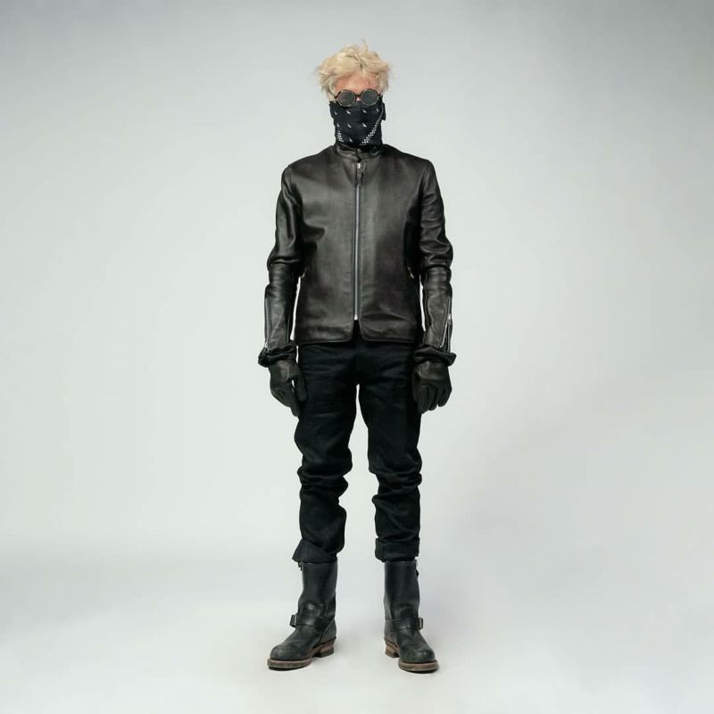 El Solitario｜クラーケン レザージャケット｜レザー｜ブラック｜モデル着用