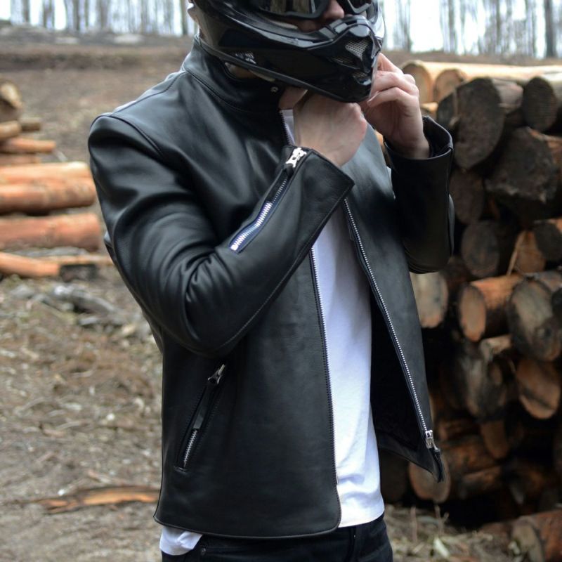 El Solitario｜クラーケン レザージャケット｜レザー｜ブラック｜モデル着用