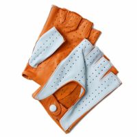 Motorimoda｜ビコローレ ドライビンググローブ｜ハーフ｜スカイブルー×オレンジ