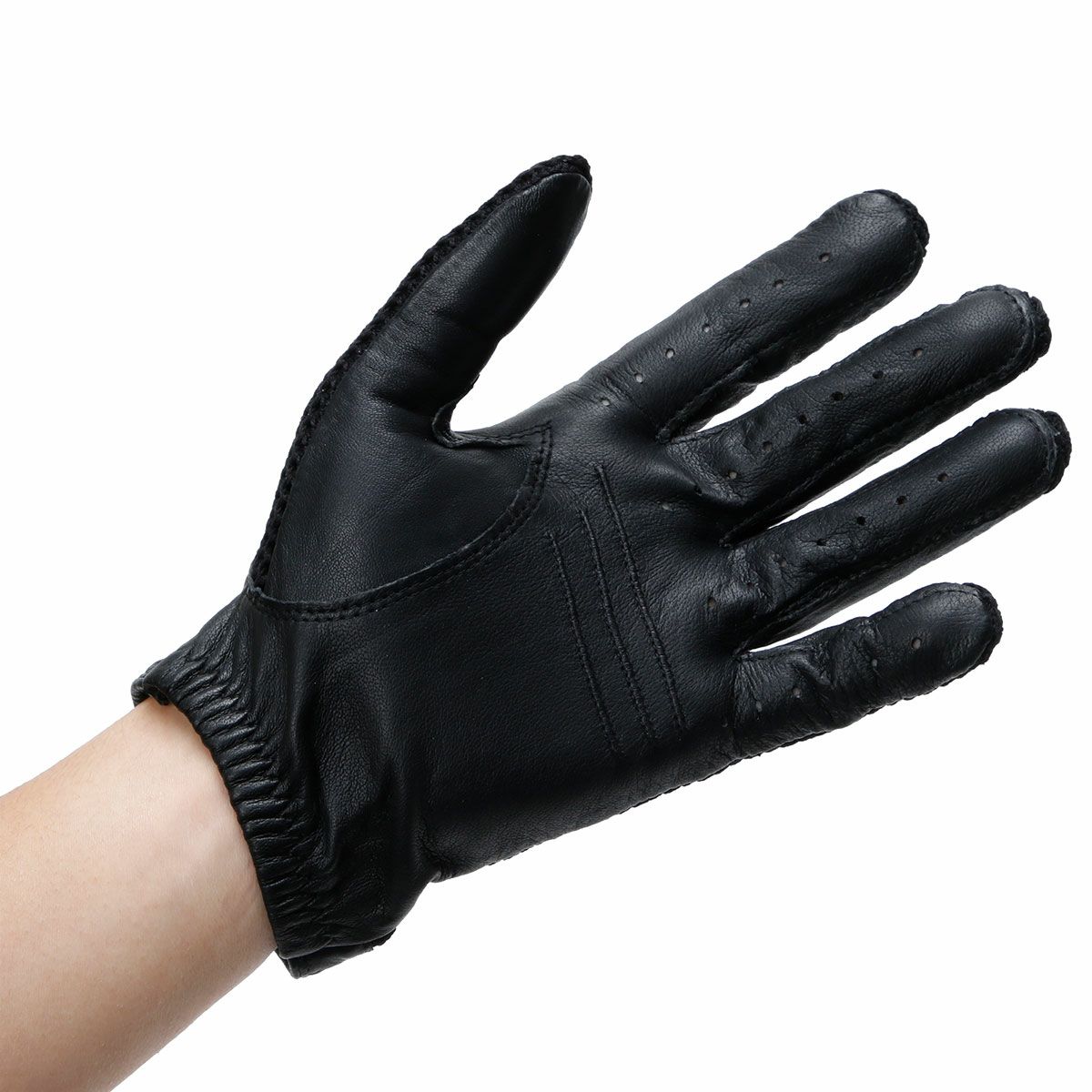 AUTODROMO｜ストリングバック・ドライビング・グローブ｜ロング｜ブラックAUTODROMO｜ストリングバック・ドライビング・グローブ｜ブラック｜モデル着用