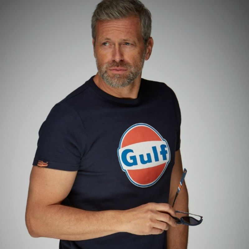 GULF｜ガルフ ドライ Tシャツ｜ネイビー｜モデル着用