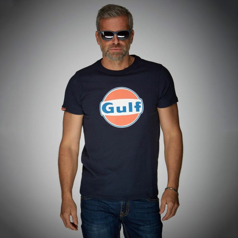 GULF｜ガルフ ドライ Tシャツ｜ネイビー｜モデル着用