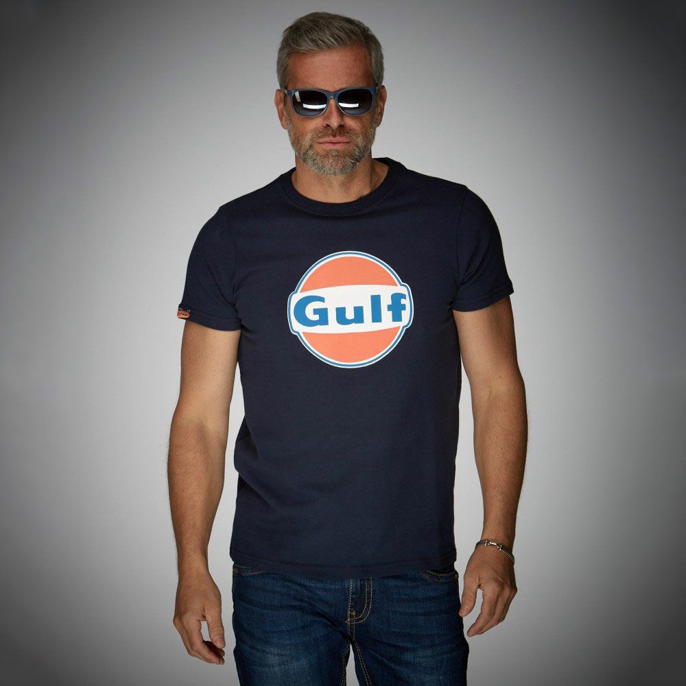 GULF｜ガルフ ドライ Tシャツ｜ネイビー｜モデル着用