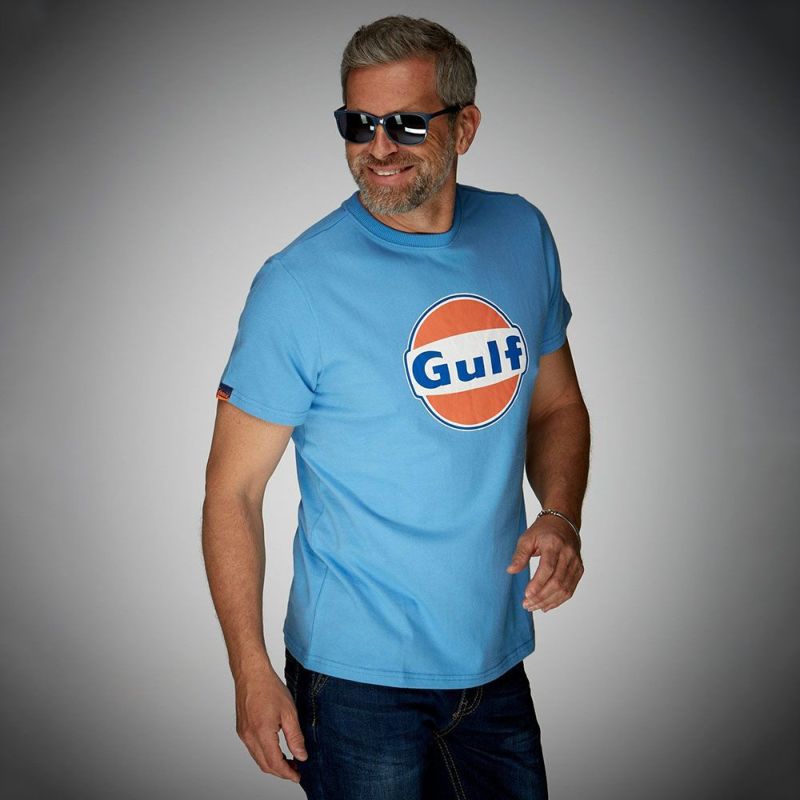 GULF｜ガルフ ドライ Tシャツ｜コバルト｜モデル着用