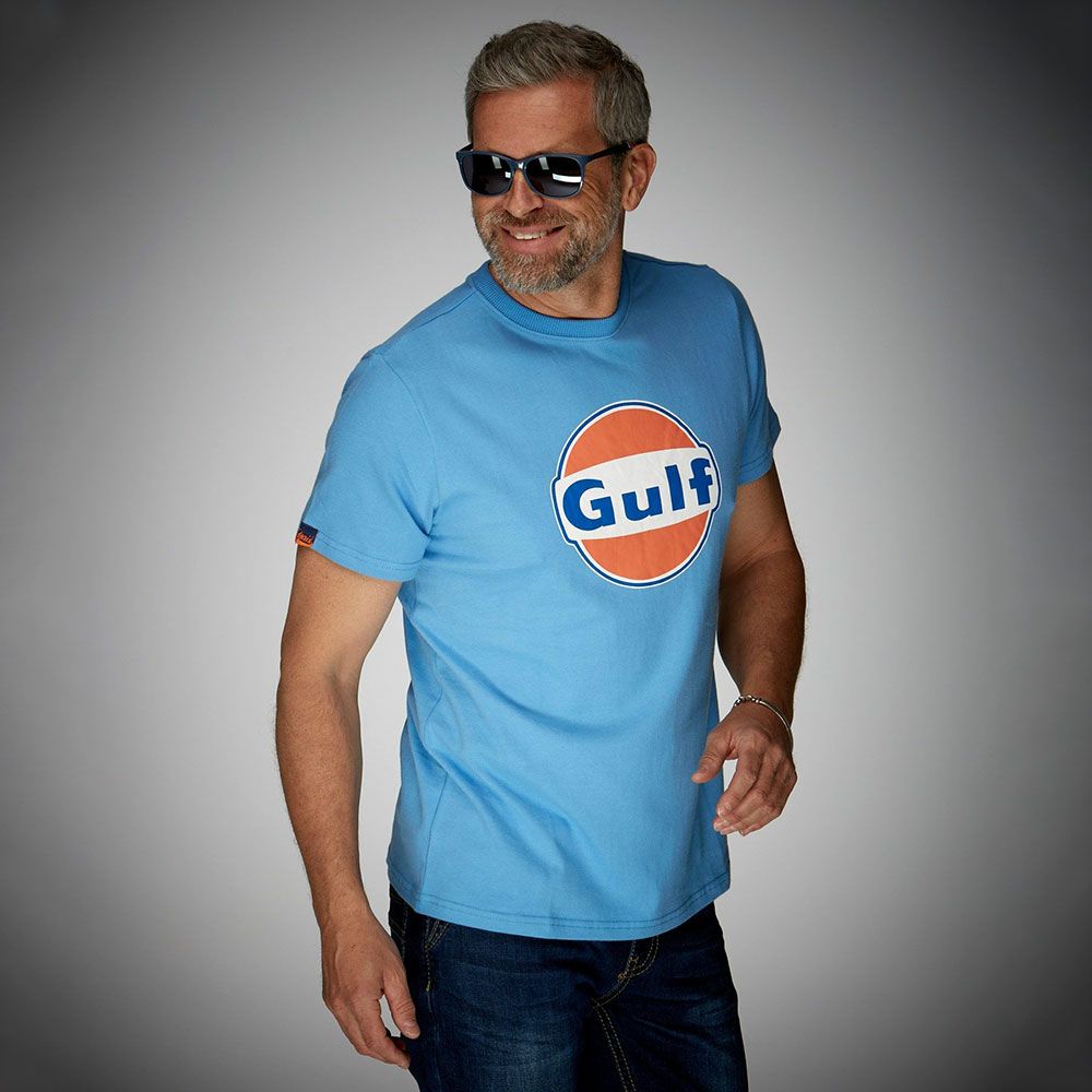 GULF｜ガルフ ドライ Tシャツ｜コバルト｜モデル着用