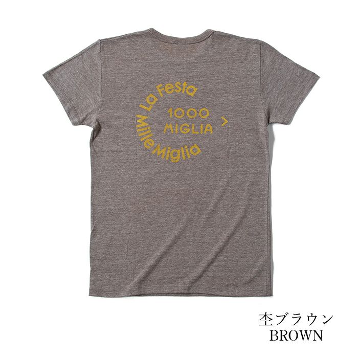 Mille Miglia｜ラフェスタ オリジナル Tシャツ 2019 タイプB｜杢ブラウン