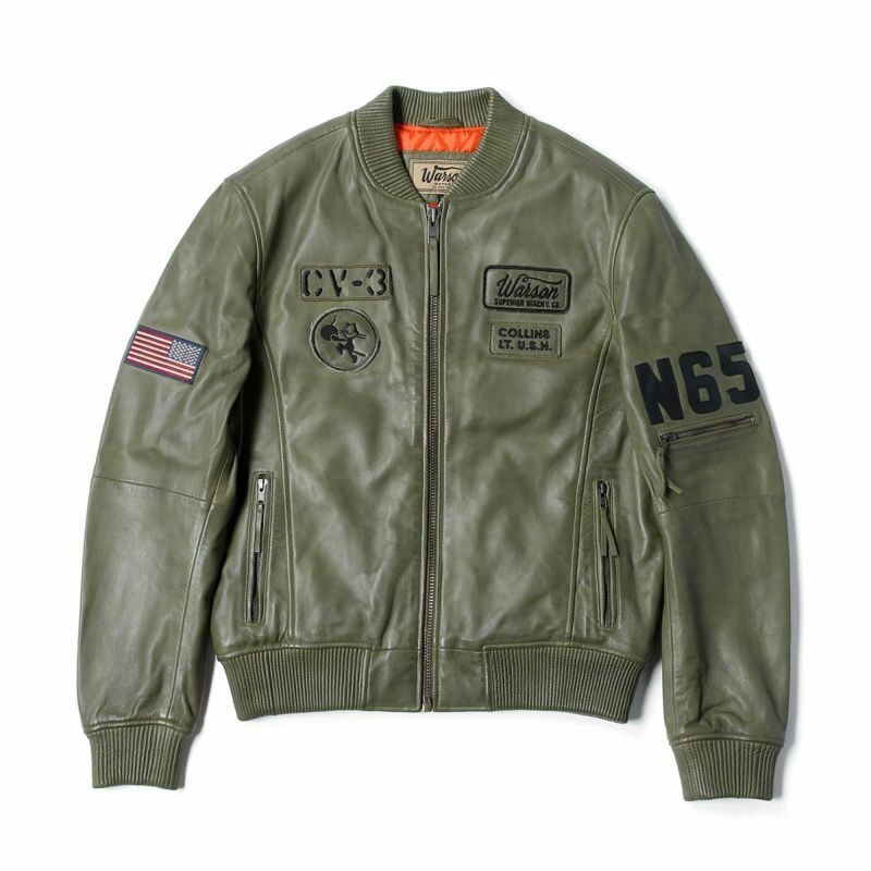 Warson Motors｜US ネイビー パイロット レザー ジャケット｜アウター｜カーキ