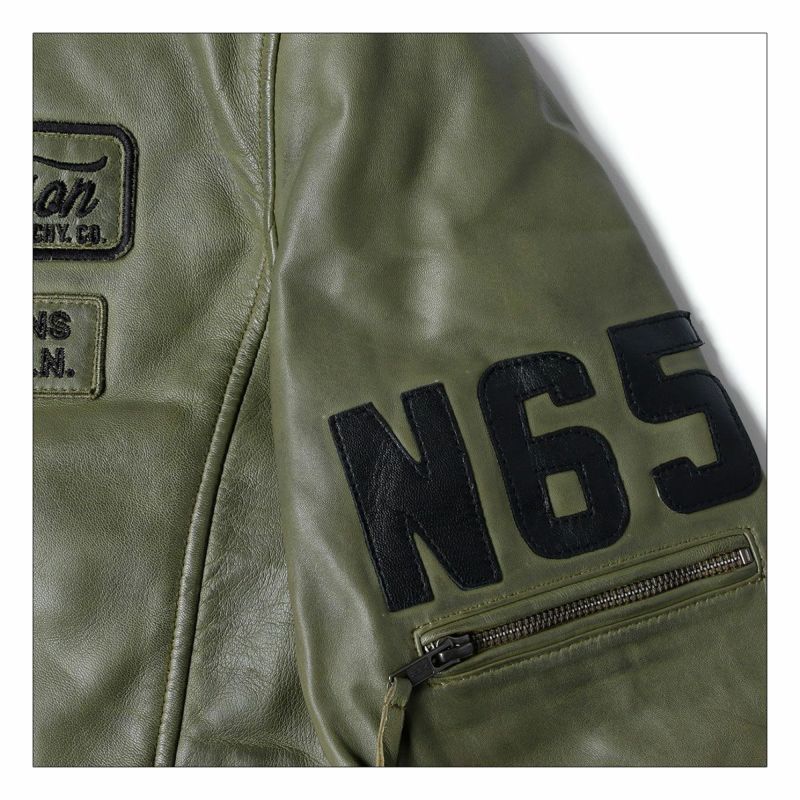 Warson Motors｜US ネイビー パイロット レザー ジャケット｜アウター｜カーキ