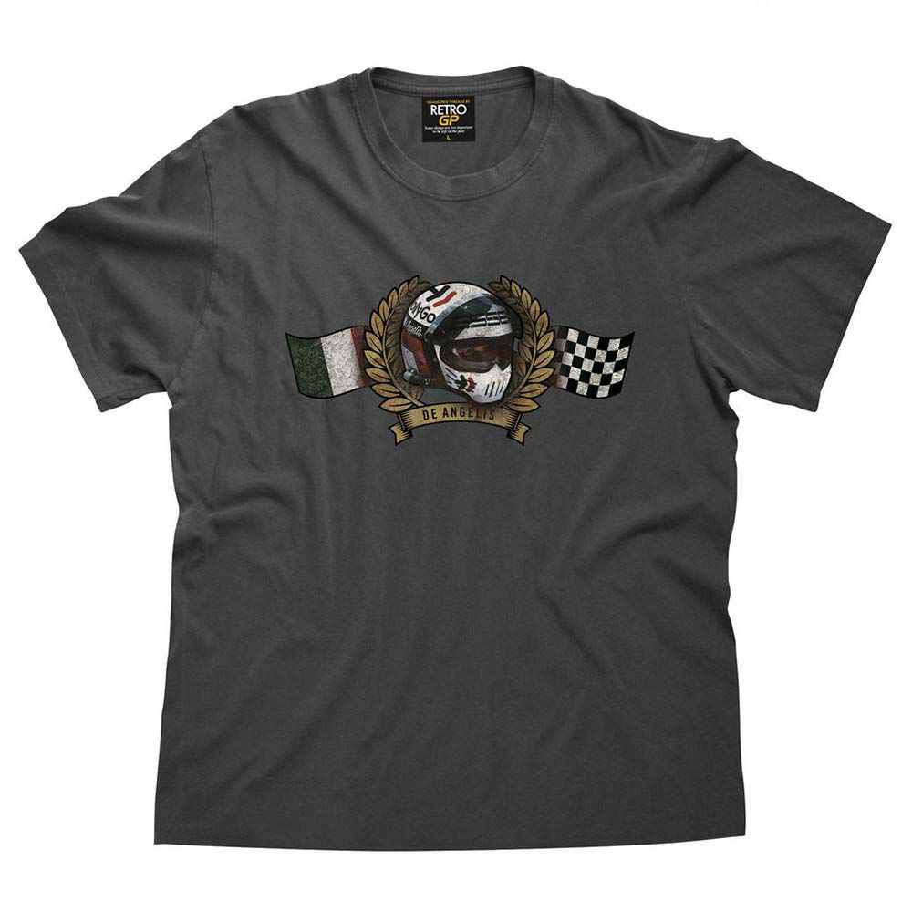 RETRO FORMULA 1｜Elio De Angelis helmet Mens T-shirt｜Tシャツ