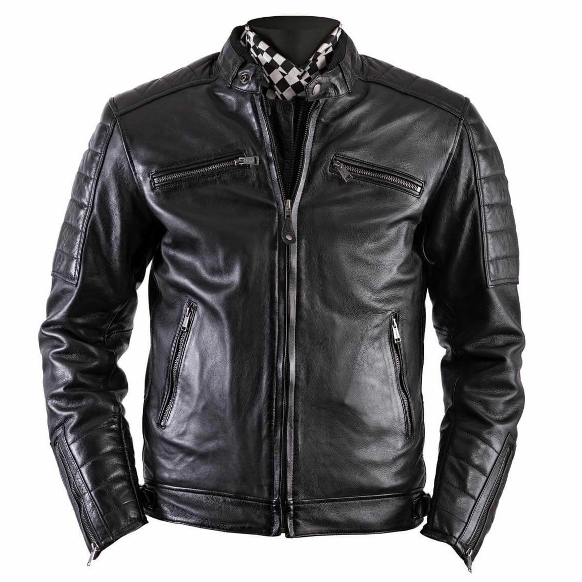 helstons｜クルーザー レザージャケット｜ブラック