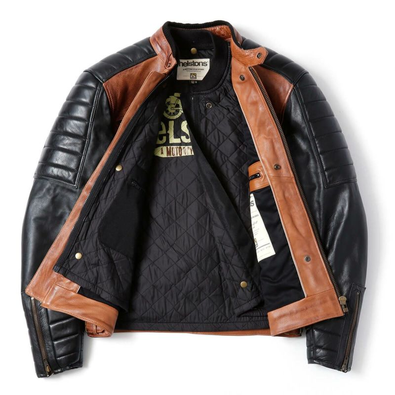 helstons｜クルーザー レザージャケット｜ブラウン×ブラック