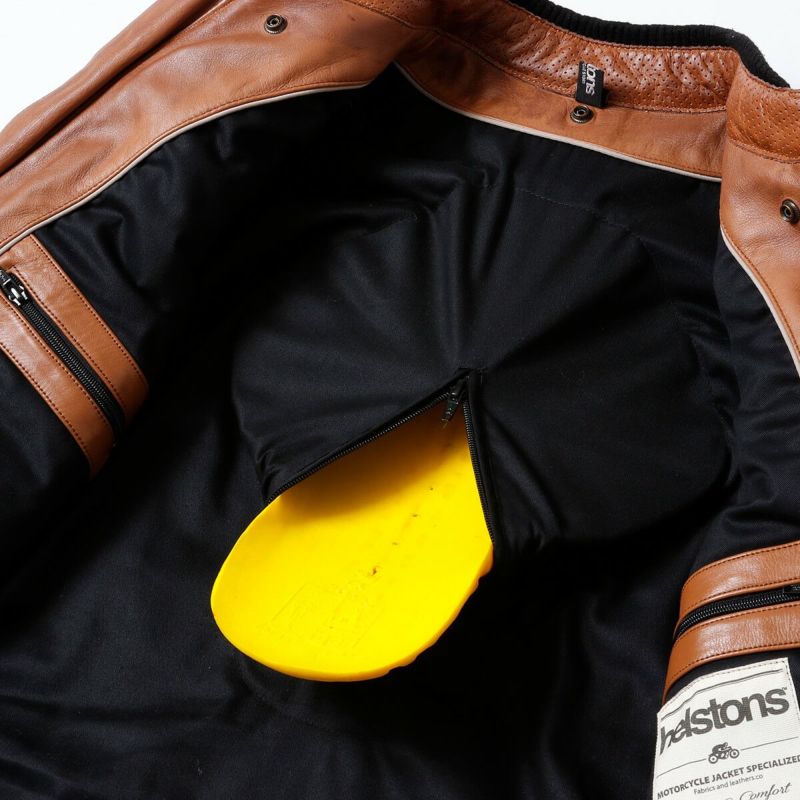 helstons｜クルーザー レザージャケット｜ブラウン×ブラック