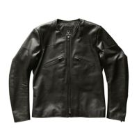 CRUFTER｜CR-MJ1N ノーカラー シングル ライダース｜レザー