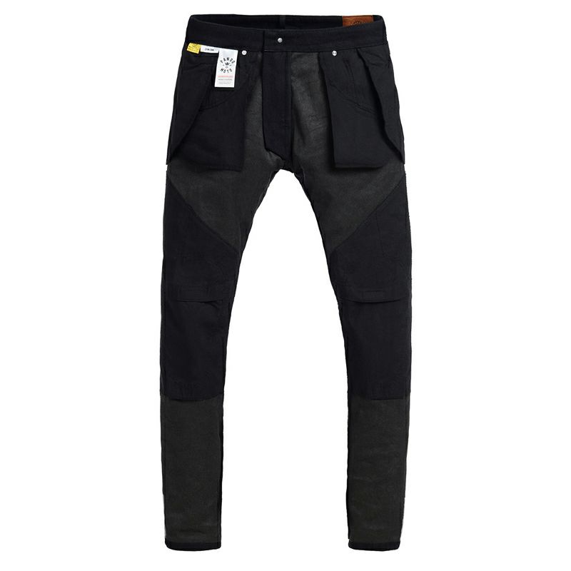 PANDO MOTO｜スチール ブラック WH｜デニム｜ブラック｜モデル着用