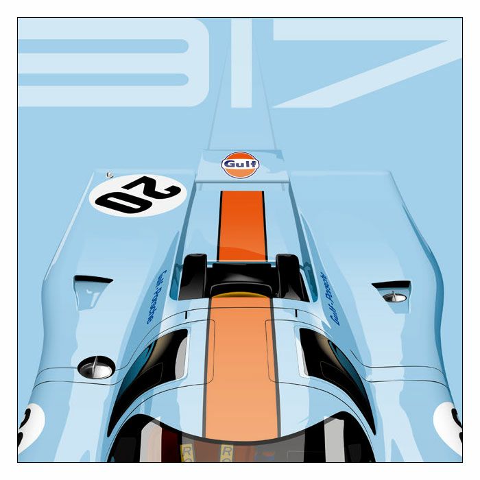 【ル・マン24時間レース・オフィシャルライセンス商品】ポルシェ 917K ガルフ ル・マン 1970 ポスター