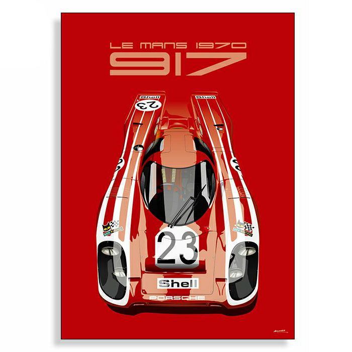 【ル・マン24時間レース・オフィシャルライセンス商品】ポルシェ 917K ザルツブルグ ル・マン 1970 ポスター