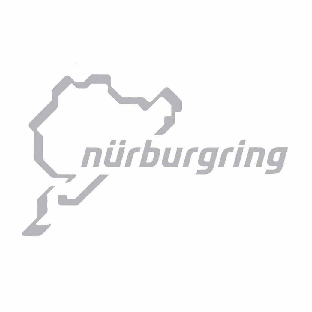 Nurburgring｜ニュルブルクリンク ステッカー 12cm｜シルバー