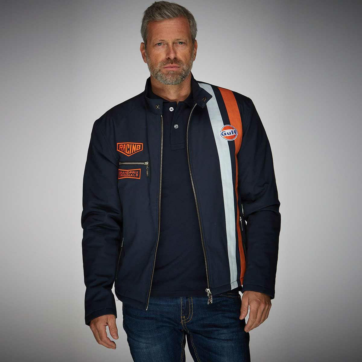 GULF｜ガルフ ロードマスター ブルゾン｜アウター｜ネイビー｜モデル着用