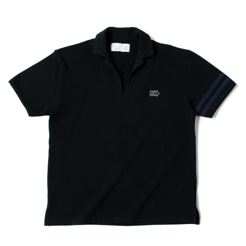 Mille Miglia｜ストレッチミニ裏毛ポロ｜ポロシャツ｜ブラック