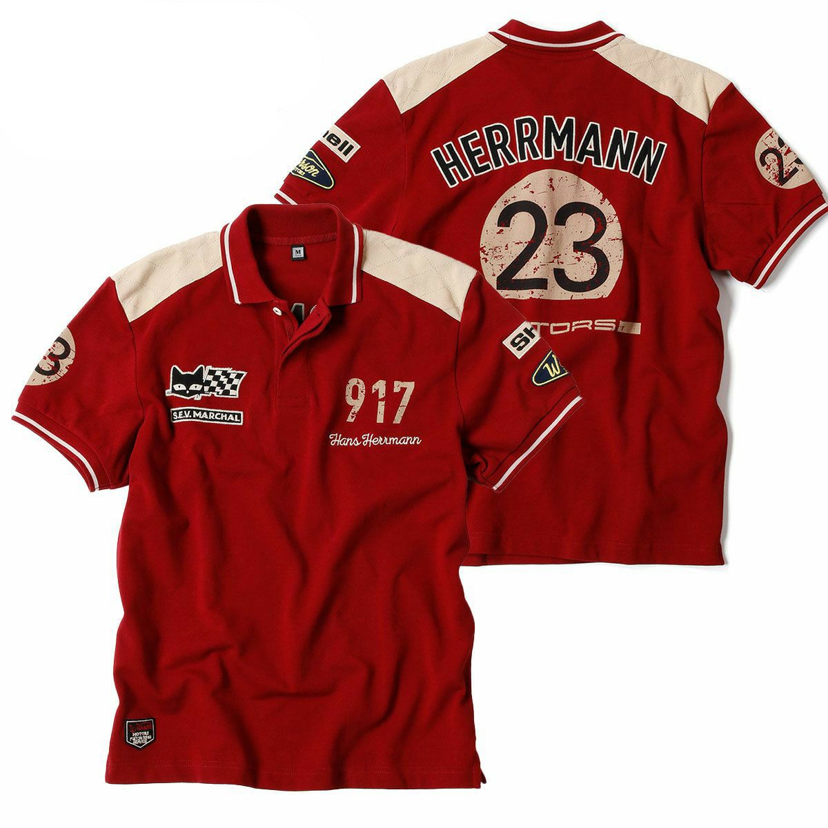 Warson Motors｜ハンス・ヘルマン917ポロ｜ポロシャツ｜レッド