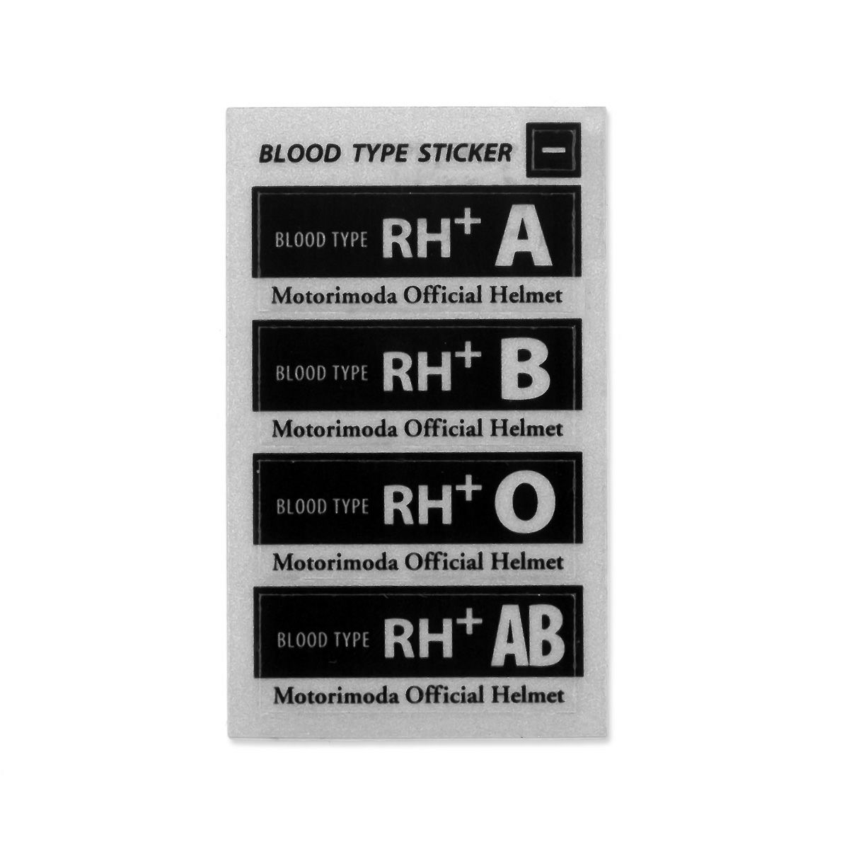 Motorimoda｜血液型ステッカー｜