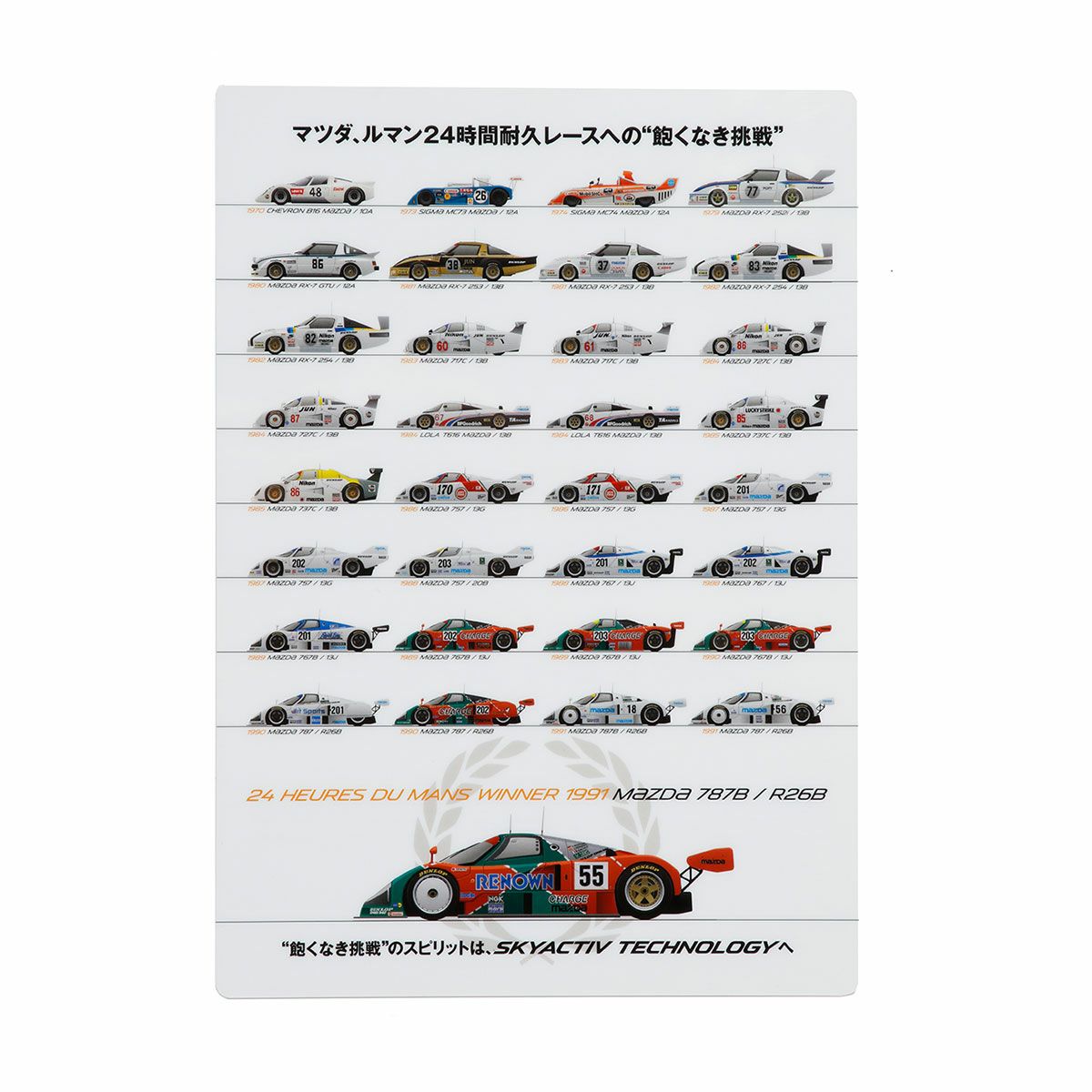 MZRacing｜下敷きロータリーマシンアットルマン(NEW)｜その他雑貨｜ホワイト