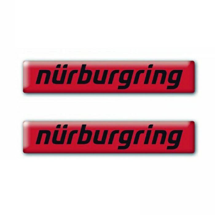 Nurburgring｜ニュルブルクリンク レタリング 3D ステッカー 10cm｜レッド