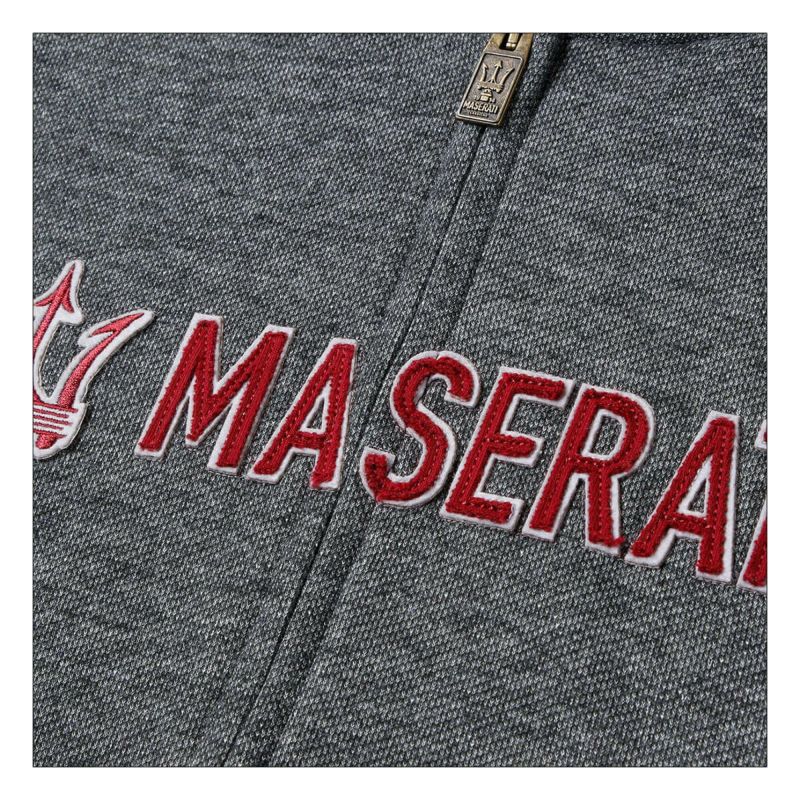 MASERATI｜マセラティ クラシケ メンズ ジップ付き フーディー｜グレー