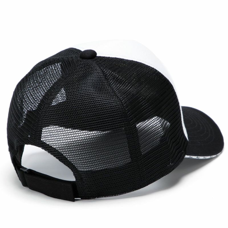 56design｜サークル メッシュ キャップ｜帽子｜ブラック×ホワイト