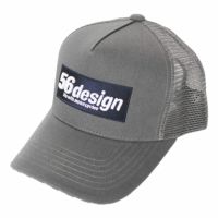 56design｜ボックス ロゴ キャップ｜帽子｜グレー×ネイビー