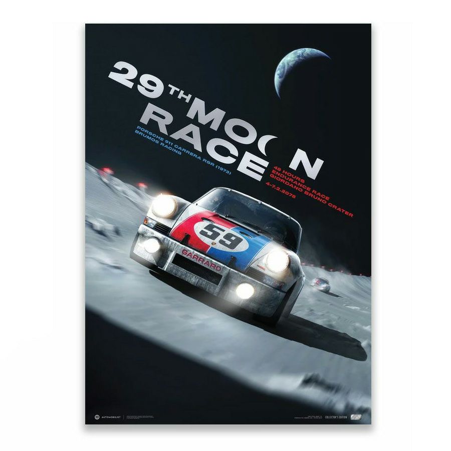 Automobilist｜Porsche 911 Carrera RSR Future 29th Moon Race 2078 コレクターズ エディション ポスター｜