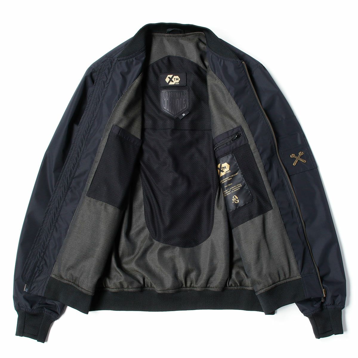 John Doe｜XTM フライトジャケット｜ファブリック｜ブラック