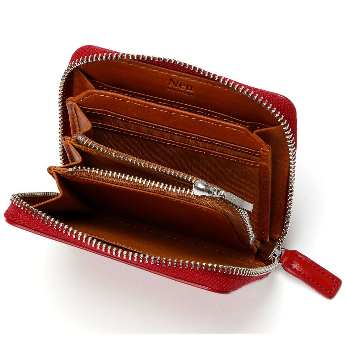 neuinteresse｜ランゲ ジップ財布｜レッド