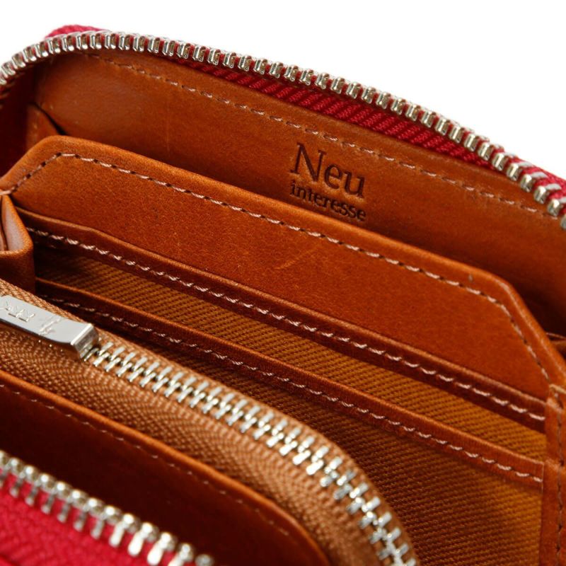 neuinteresse｜ランゲ ジップ財布｜レッド