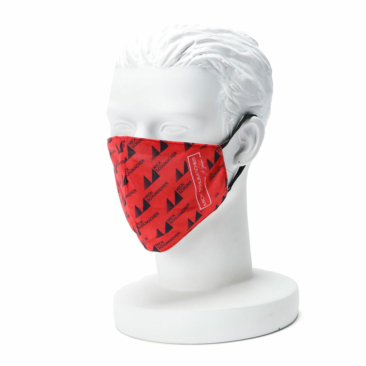 Mick Schumacher｜ミック・シューマッハ フェイスマスク｜レッド｜着用